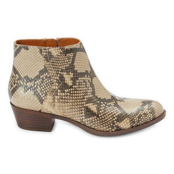 Lucky Brand Beige Snake-Embossed Bhadie Leather Bootie - Picture 4 of 5